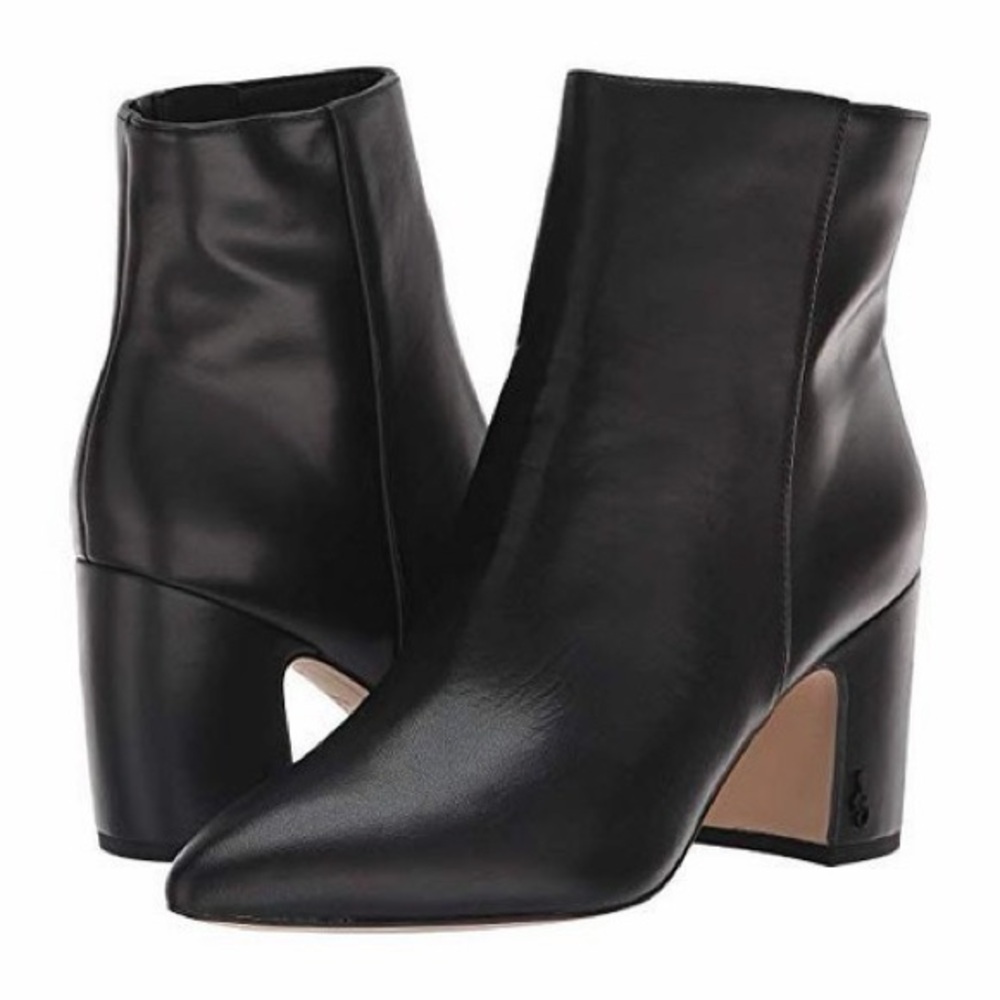 Elegant Black Ankle Boots Sam Edelman leather New Without box.